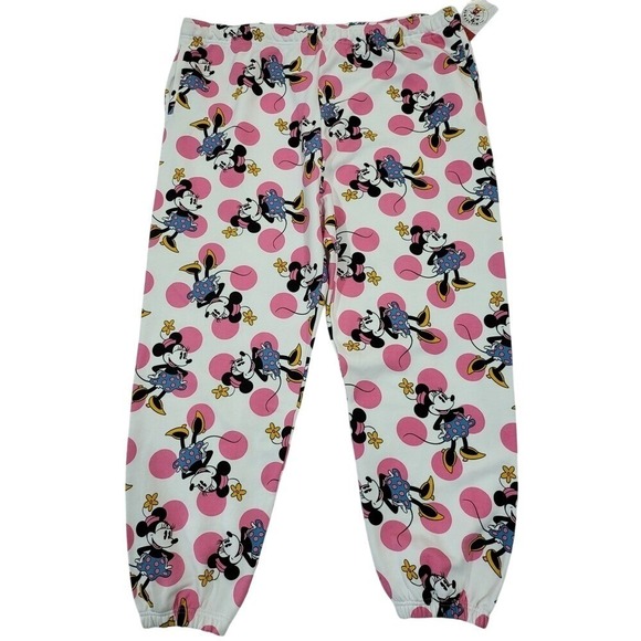 Disney Pants - Disney‎ Minnie Mouse Women's 2XL  Pink and White Pantsuit Size 2XL